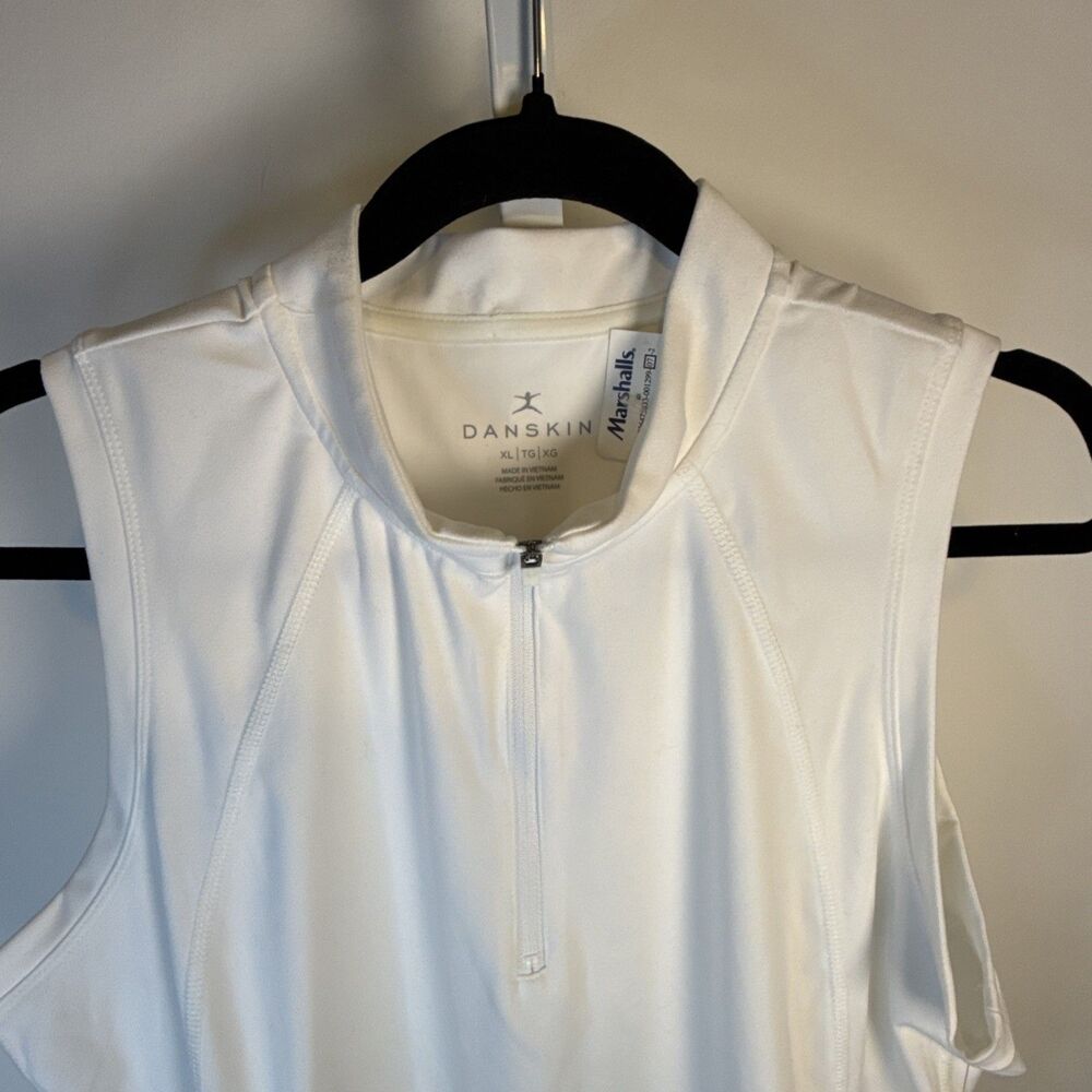 NEW Danskin Sleeveless Golf Dress With Pockets XL White Athleisure W Zip $48 - Picture 6 of 9